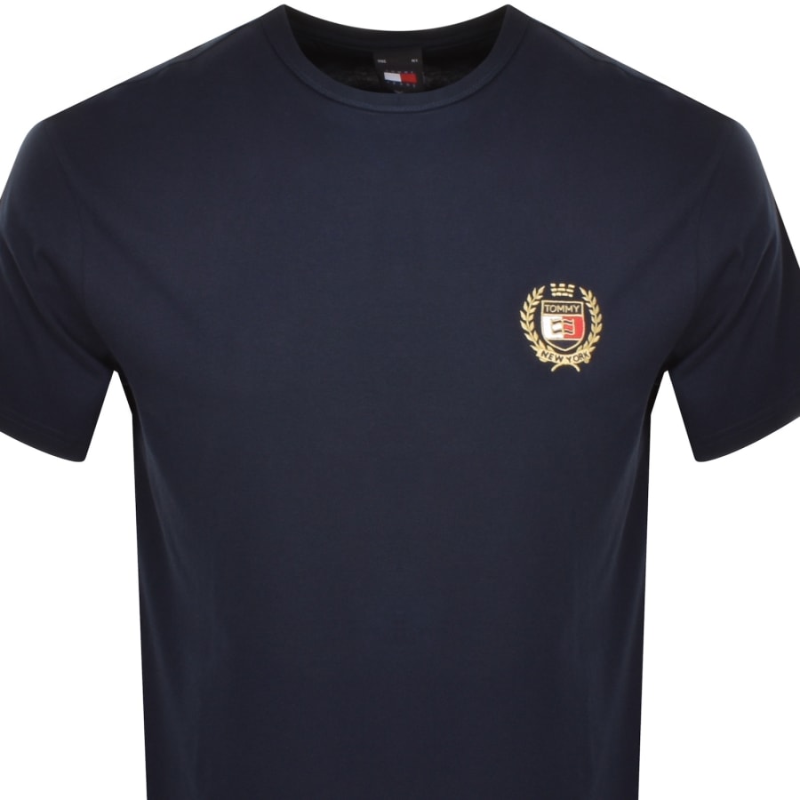 Tommy hilfiger logo flag t shirt navy top